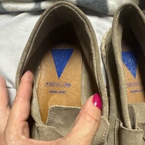 Beige Genuine Leather Loafers verbenas